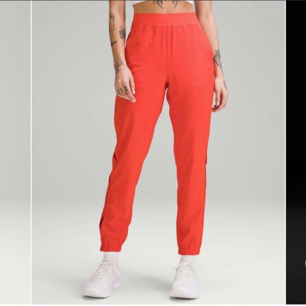 Lululemon Adapted State High Rise Jogger Size 6 Solar Orange 27" Waist